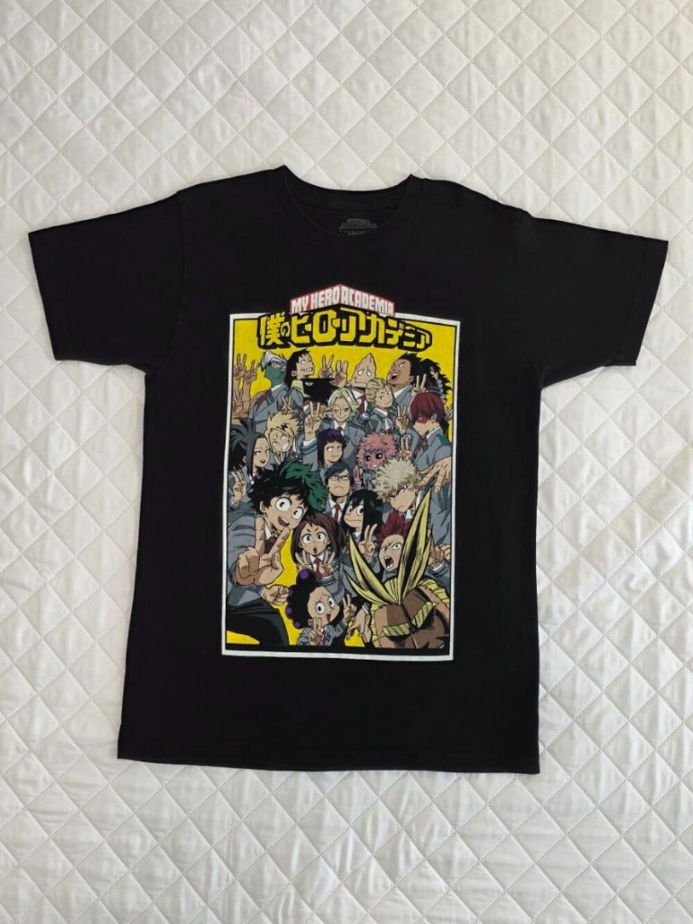 My Hero Academia Anime Graphic Tee Men’s Medium Black Funimation Deku All Might
